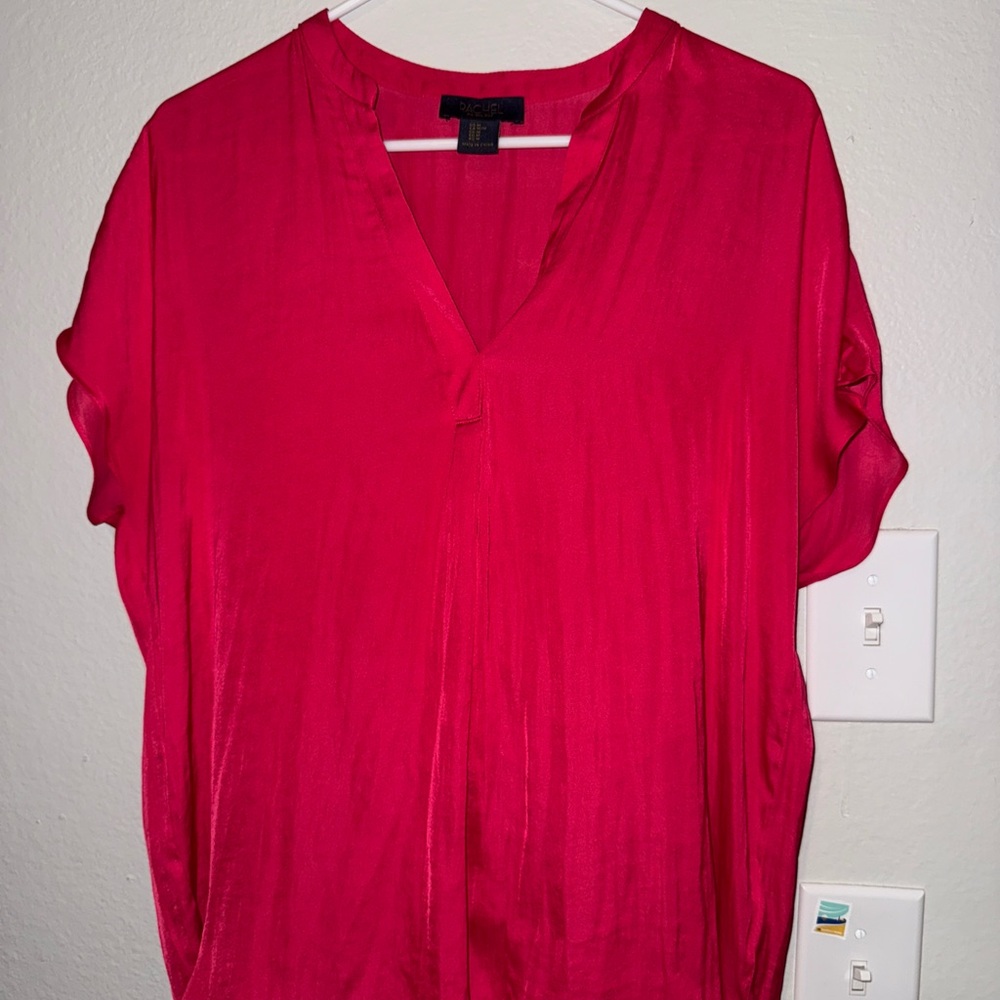 Rachel Roy Scarlet/Deep Pink Top